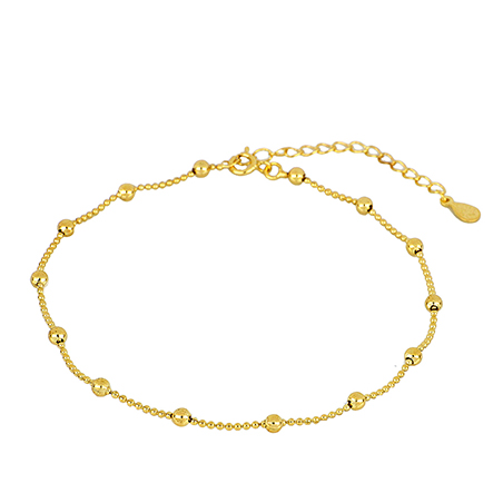 tobillera plata lisa